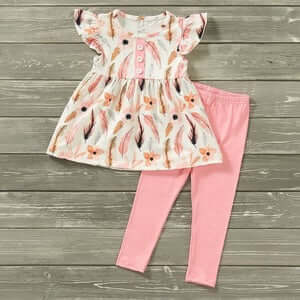 Spring Feathers 2 Piece Outfit